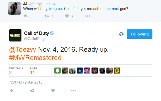 callofdutymodernwarfareremasteredreleasedate