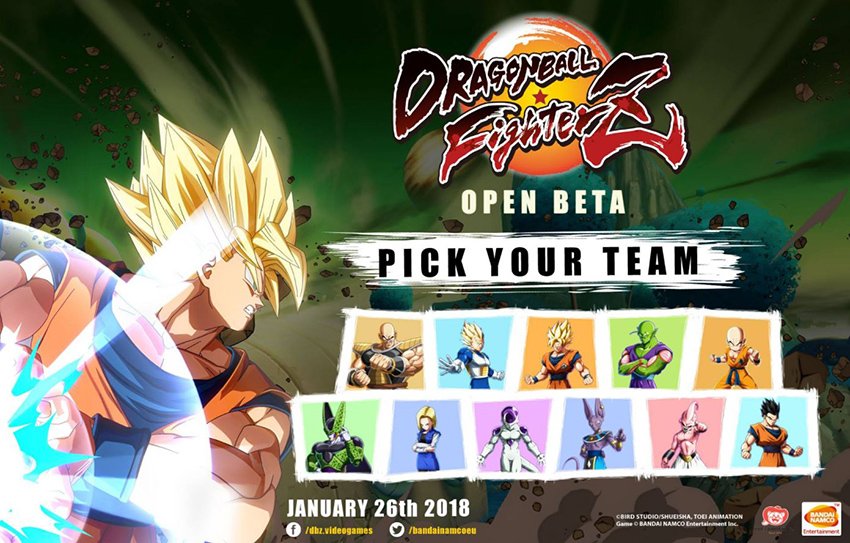 dragon ball fighterz beta roster