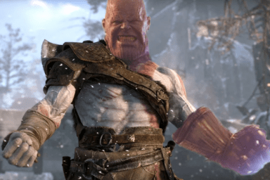 God of War Avengers infinity war thanos infinity gauntlet infinity stones easter egg