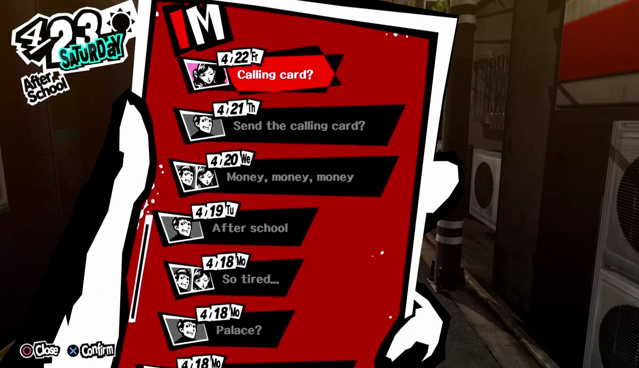 social media in games - Persona 5 chat