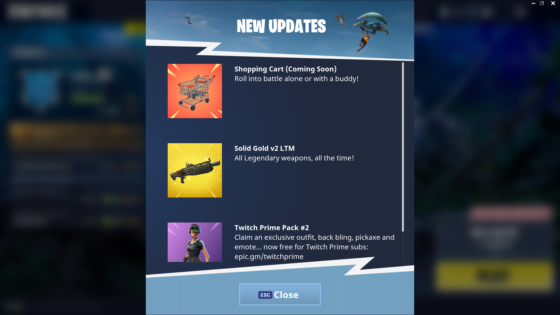 fortnite adds shopping cart