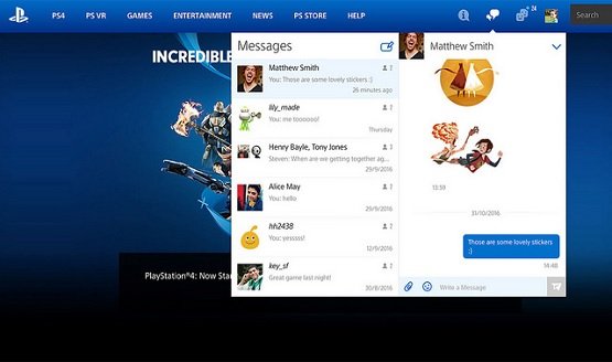 psn messages