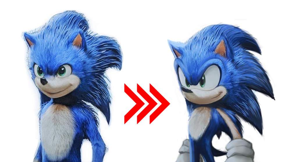 Sonic the hedgehog movie design