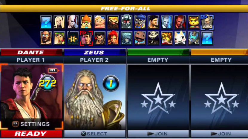 playstation all-stars 2 menu