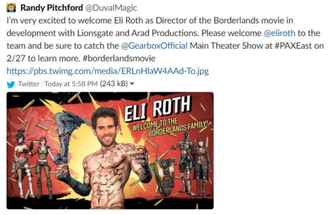 eli roth borderlands movie