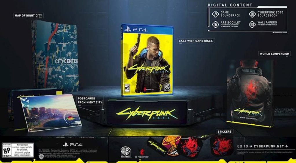 Cyberpunk 2077 preorder physical goodies