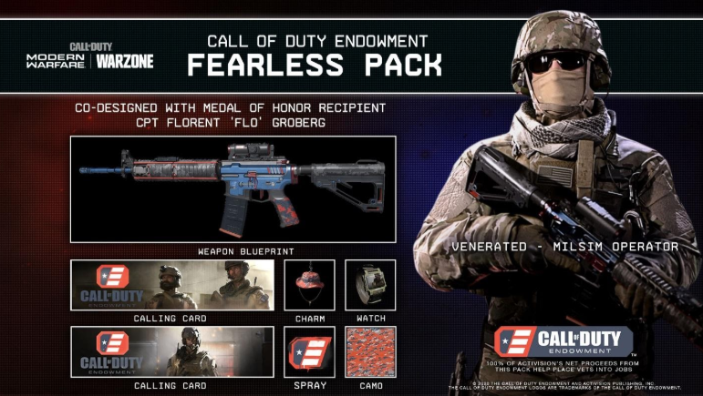 Call of duty endowment fearless pack modern warfare