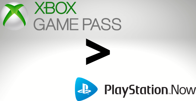 psnow inferior xbox game pass