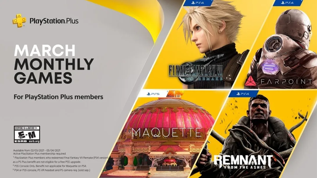 March 2021 PlayStation plus free games