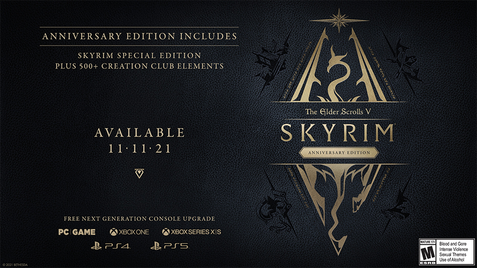 Elder Scrolls V Skyrim Anniversary Edition announced