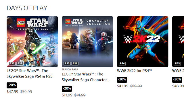 Days of Play Sale