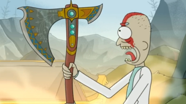 God of War Ragnarok x Rick and Morty