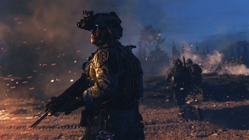 Call of Duty: Modern Warfare 2 screenshot of a soldier wearing goggles and carrying a rifle.