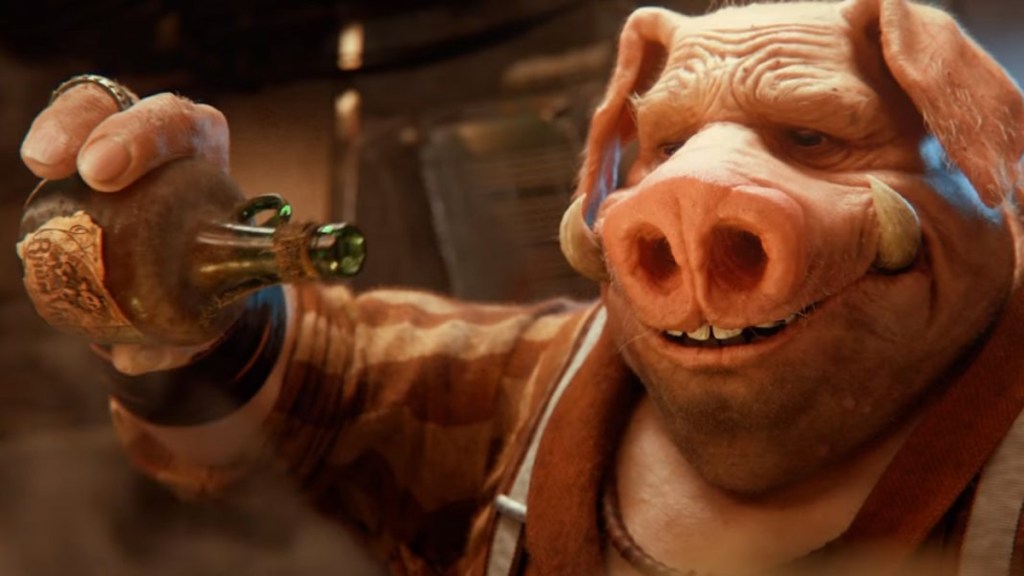 Image of Pey'j from a Beyond Good & Evil 2 cinematic clip