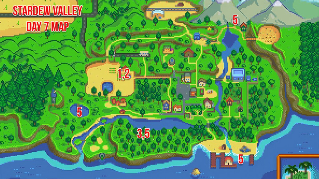 Stardew Valley Day Seven Map