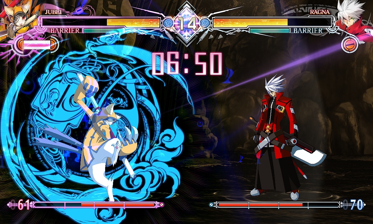 BlazBlue: Central Fiction - Jubei VS Ragna