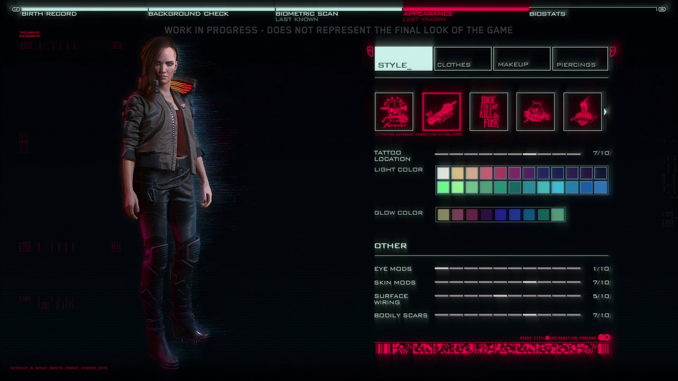 Cyberpunk 2077 Character Creation