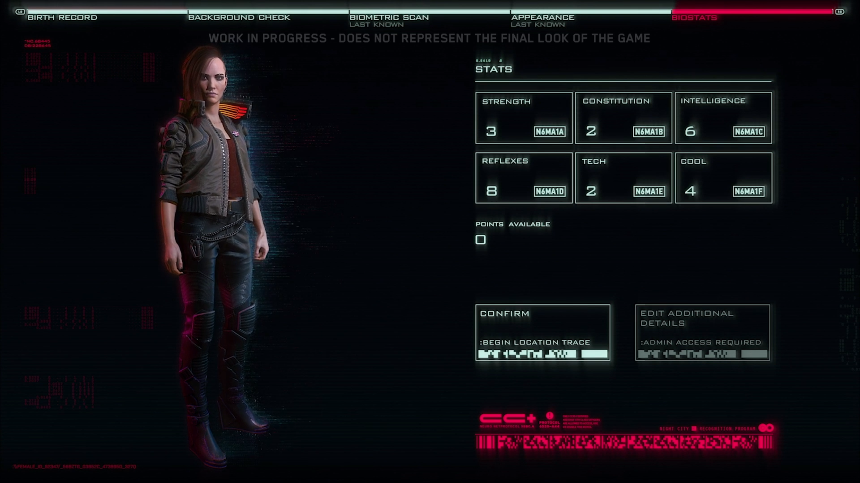 Cyberpunk 2077 Character Creation