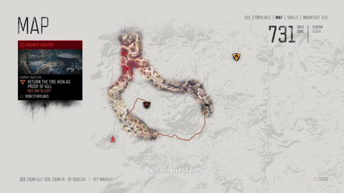 Days Gone Map