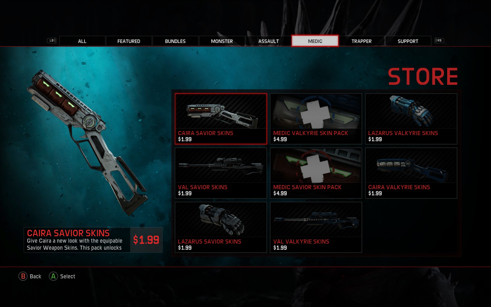 Evolve DLC Skin Prices