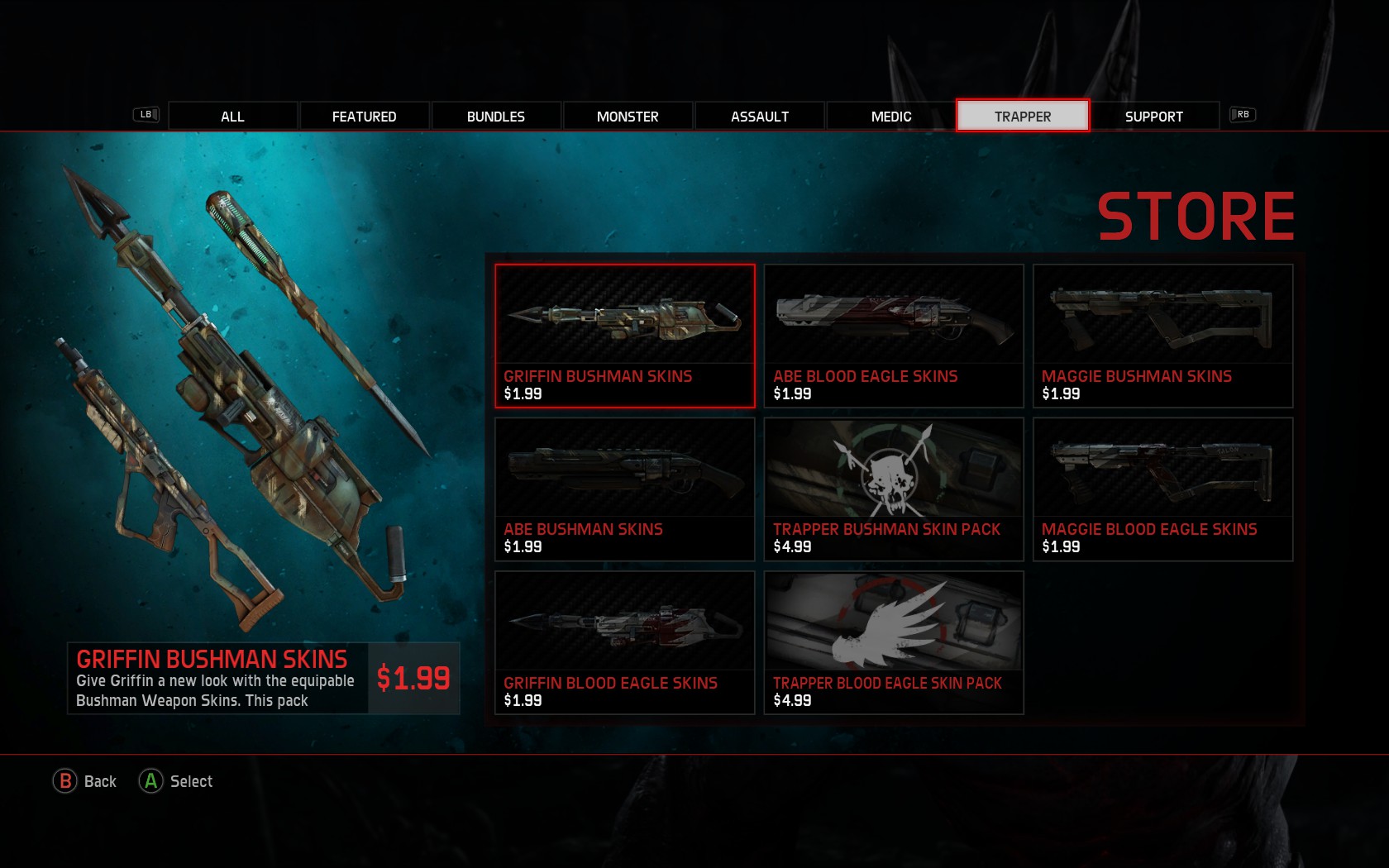 Evolve DLC Skin Prices