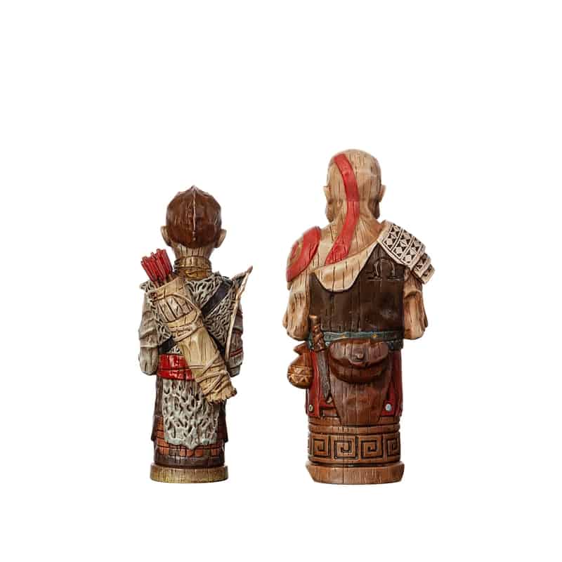 God of War's Kratos and Atreus Wooden Artifacts