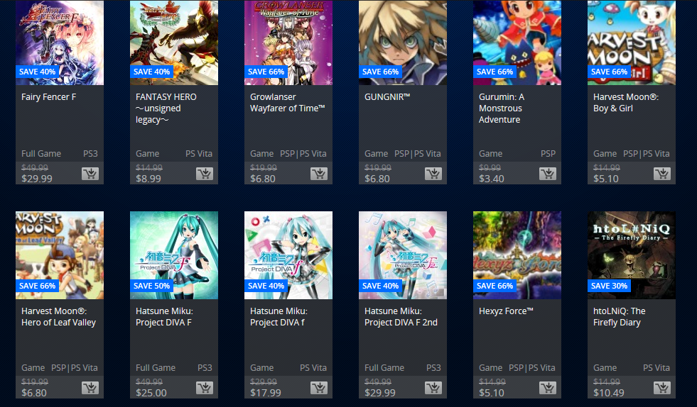 Golden Week PSN Prices