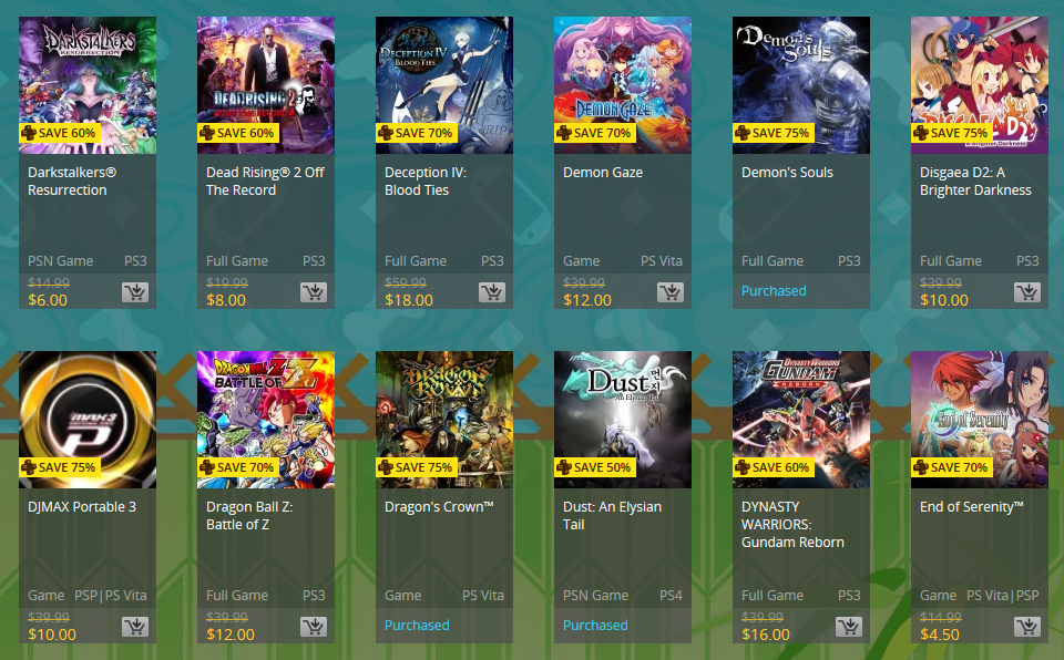 Golden Week PS Plus Prices