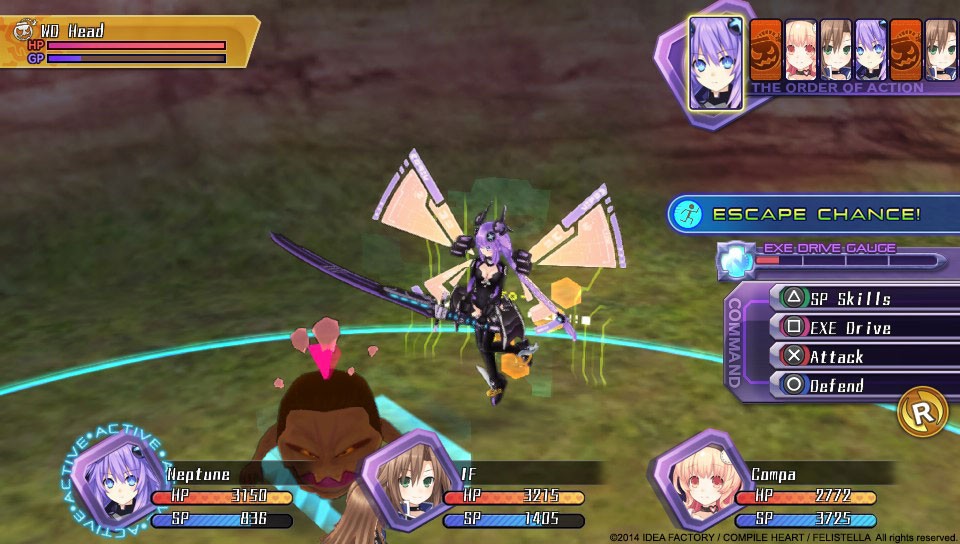 Hyperdimension Neptunia Re;Birth1 Battle