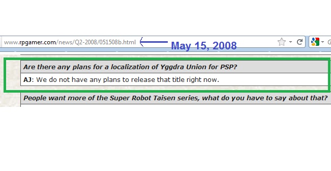 No Yggdra Union PSP? 