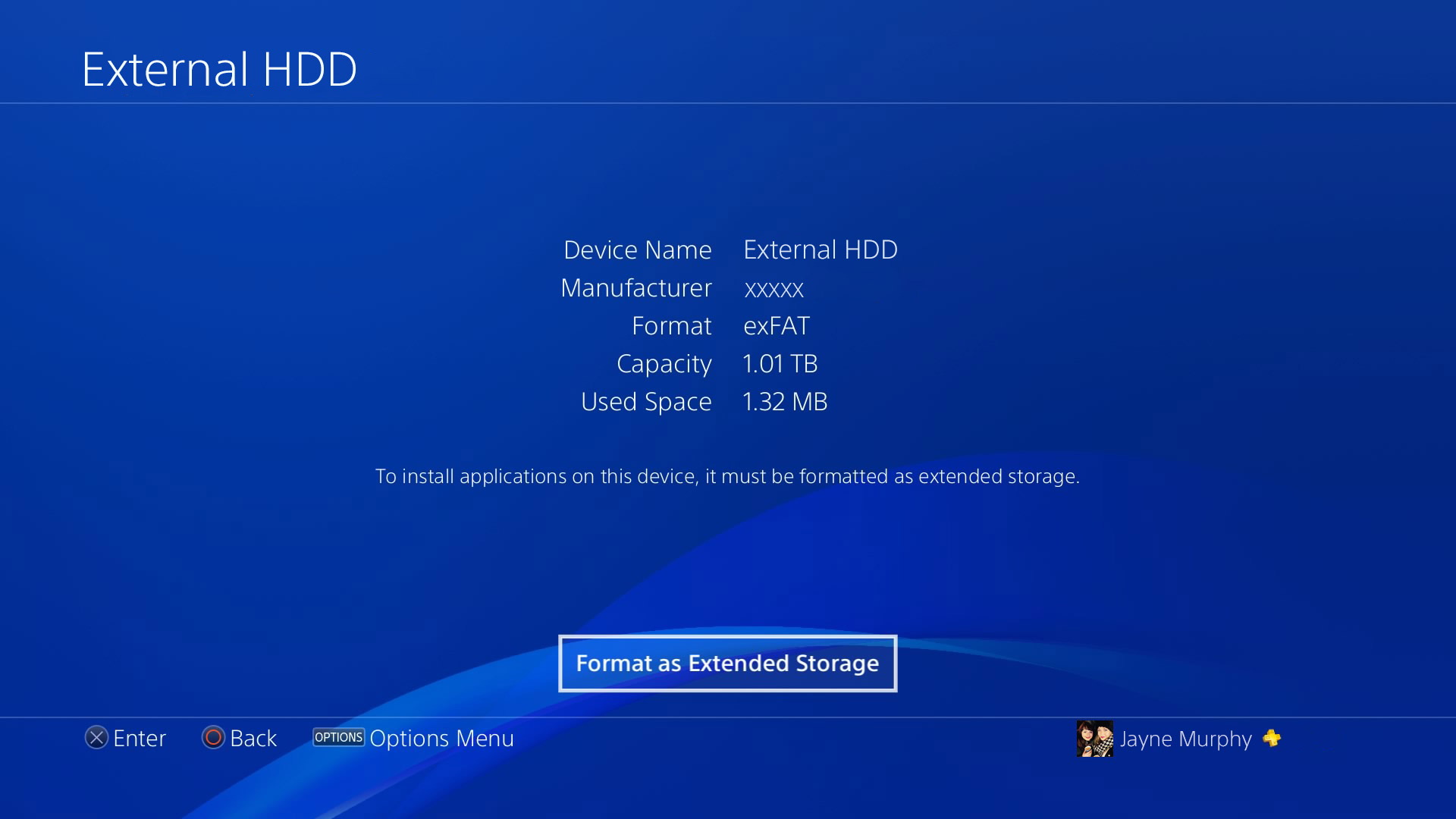 PS4 Update 4.50 External HDD