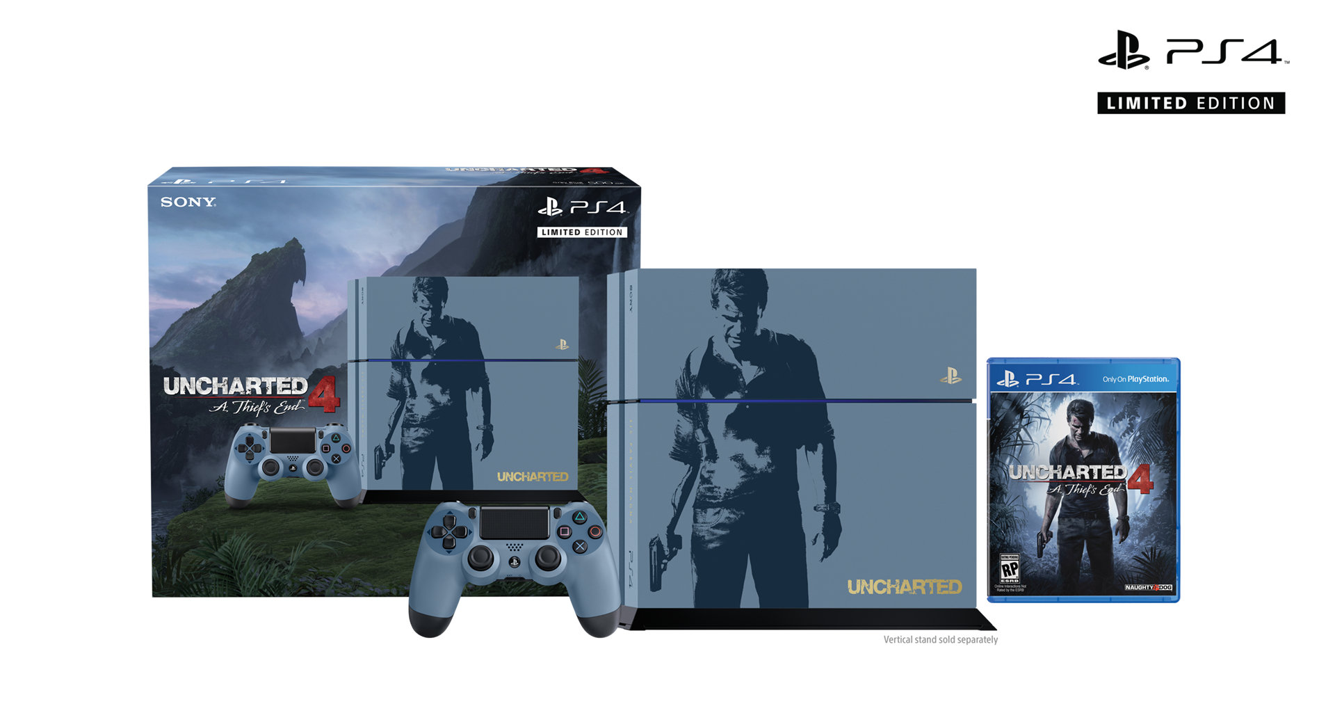 Uncharted 4 Gray Blue PS4