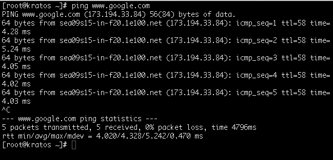 Latency Check with Ping